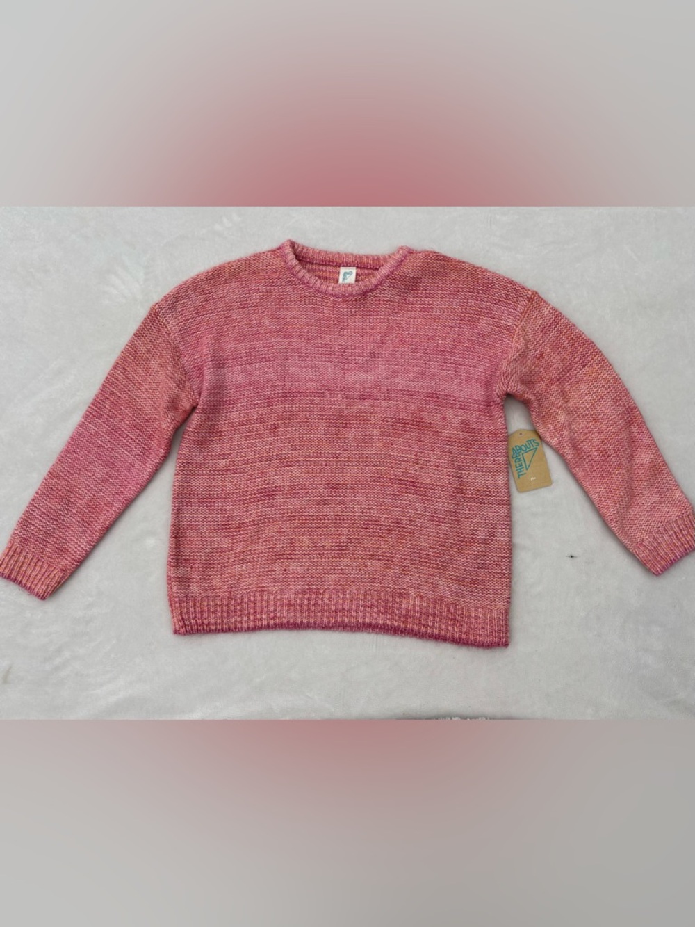 Kids Pink Crewneck Sweater - Cozy Knit Top